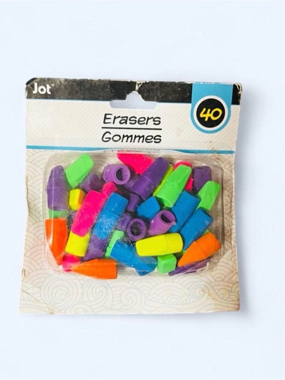 Assorted Neon Pencil Eraser Caps - Multicolor